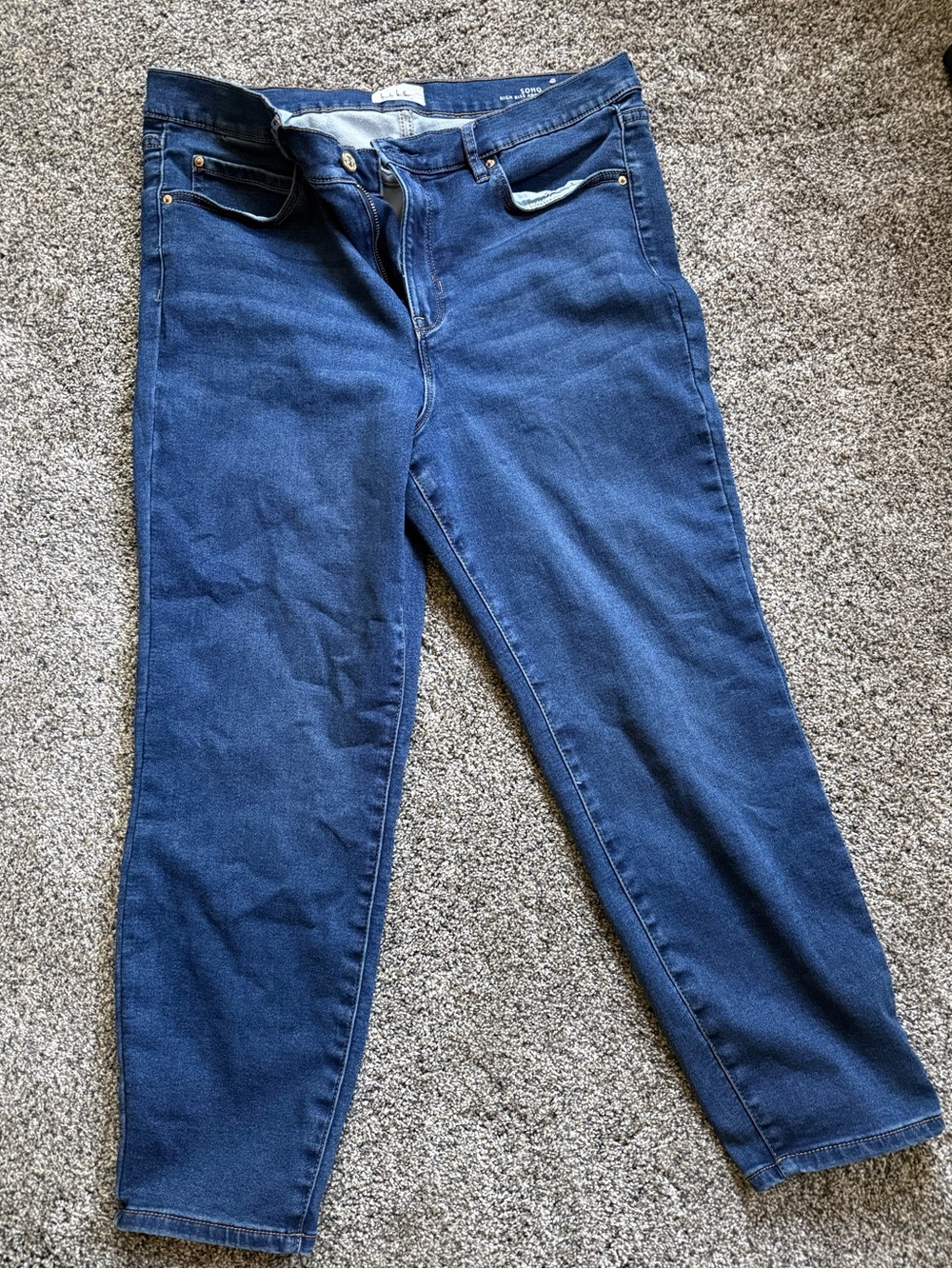 Nicole Miller Dark Blue Straight-Leg Jeans
